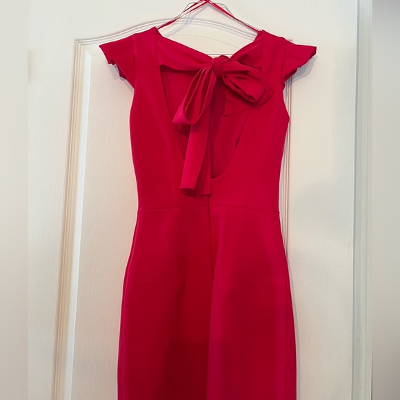 Zara Fuschia Mini Dress w/ open back detail - XS - Picture 2 of 3
